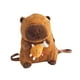thumbnail image 3 of Mochila de carpincho con estilo para niñas, bonita y casual, ideal para vacaciones, juguete de peluche. Sosteniendo la pierna de pollo, 3 of 9