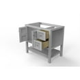 thumbnail image 5 of Modern 36" Alicia Gray Wood Vanity Base with Chrome Handles, 5 of 6