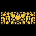 thumbnail image 2 of LiteMark Reflective Stickers Decals for Helmets, Bicycles, Strollers, Wheelchairs - Wizard Pack - Yellow, 2 of 2