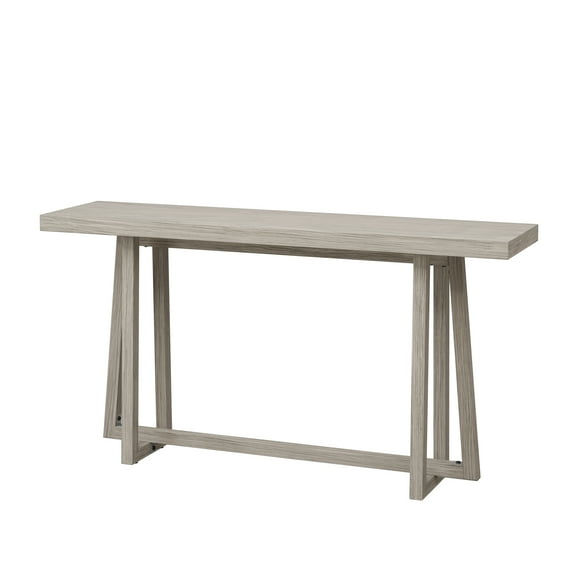 59.84" Console Table - Modern Rectangular Entryway Table, Gray Sofa Table for Living Room, Bedroom, Hallway, or Patio, Sturdy Magnesium Oxide and Metal Construction
