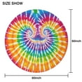 thumbnail image 6 of Colorful Rainbow Tie Dye Spiral Pattern Round Tablecloth 60"x60",Wrinkle Wipeable Table Cloth for Kitchen Dining Room Picnic Patio Party, 6 of 6