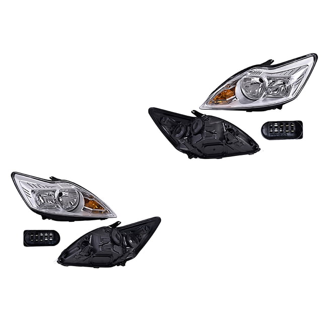 Par de Faros Focus 2009 A 2011 Ford Fdo Crom Manual DEPO .