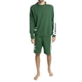 thumbnail image 7 of Lacoste Straight Cut Fleece Lounge Shorts, Green, 7 of 7