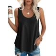 thumbnail image 2 of Eternatastic Womens Tank Tops O-Neck Eyelet Shirts Summer T Shirts Sleeveless Casual Loose Tunic Blouses S-2XL, 2 of 6