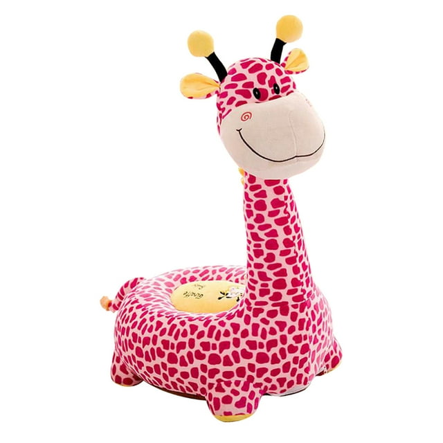 Funda de sofá Perfecl Bolsa de frijoles con Animales de peluche Jirafa rosa