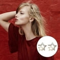 thumbnail image 1 of Fiudx Joyas para Mujer con Pendientes Ahuecados de Diamantes Barrocos de Moda, 1 of 2