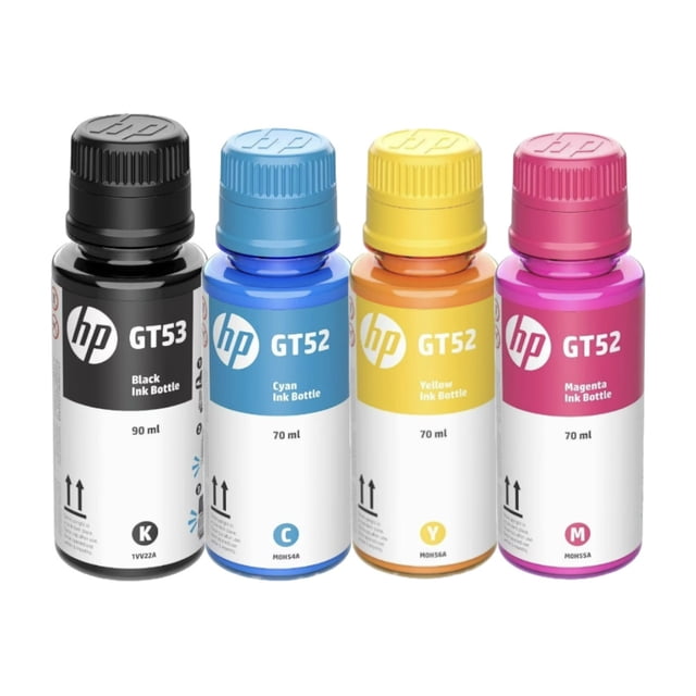 Tintas impresora HP 4 PACK 3 color GT52 y 1 negra GT53