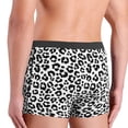 thumbnail image 4 of Men's Boxer Briefs, trendy black white Leopard print Soft Comfy Mens Underwear Boxer Briefs Breathable With Widen Waist, 4 of 7
