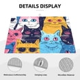 thumbnail image 3 of Honeii Colorful Cats Pattern Art Print Kitchen Drying Mat Coffee Bar Mat Hide Stain Coffee Maker Mat for Countertops Coffee Pot Dish Drying Mat, 3 of 7