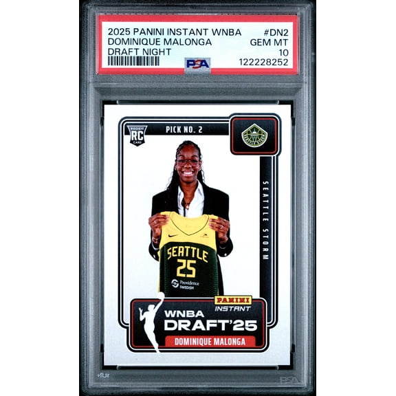 Graded 2025 Panini Instant Dominque Malonga #DN2 Draft Night Rookie RC Basketball Card PSA 10 Gem Mint
