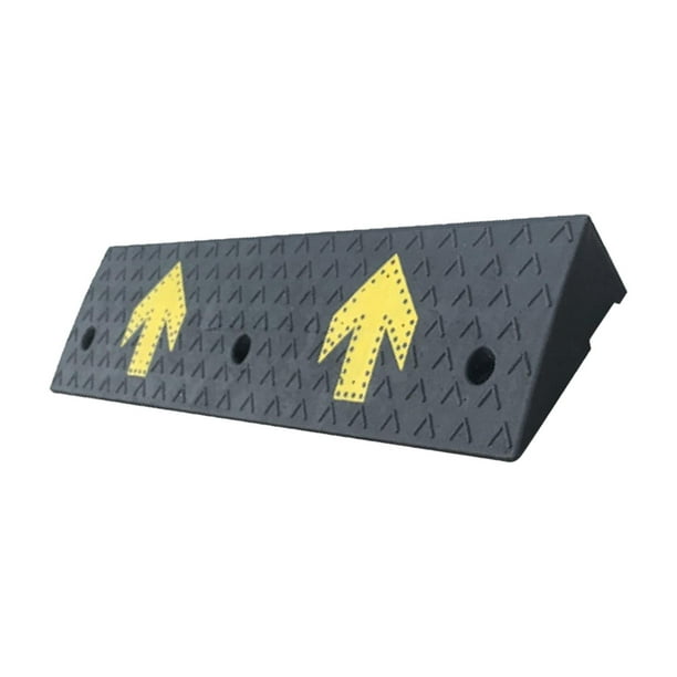 Rampa triangular de goma portátil para aceras de motocicletas y bicicletas estampado 4cm