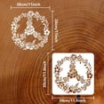 thumbnail image 2 of 1 pc Floral Peace Symbol Painting Stencil 11.8x11.8 inch Reusable Peace Sign and Rose Flower Drawing Template Vine Wreaths Stencil for Painting on Wood Wall Fabric Paper Furniture, 2 of 7