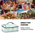 thumbnail image 7 of Iauyy Casserole Carrier for Hot Food Insulated Casserole Travel Carry Bag with Lid Food Warmer Bag for Party/Picnic,Light Green Vertical Stripes, 7 of 7