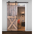 thumbnail image 1 of Essencaliy 30in x84in Solid Wood Barn Door, Made-in-USA Farmhouse Interior Sliding Barn Door With 5.25ft Barndoor Hardware Kit (DIY), 1 of 5