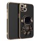 thumbnail image 1 of 3D Astronauta Soporte Caso Para iPhone 13 12 11 ProMax X XR XS MAX 13pro 12pro 11pro 7 8 Plus Cubierta Trasera De Lujo Chapado Kickstand De Cámara Protector De Teléfono Carcasa, 1 of 4
