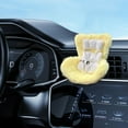 thumbnail image 3 of 3 Packs Doll Car Seat Plush Cushion with Vent Clip and Stand Cute Functional Car Ornament for Fans Collectors Desktop Display Soft Furry Accessories, 3 of 5
