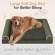 thumbnail image 2 of Cama Ortopédica para Perro Pequeño Lavable: Camas con Respaldo para Perros Pequeños, Espuma de Celdas en Forma de Huevo, Sofá Impermeable con Funda Removible - Verde Oscuro, 2 of 7
