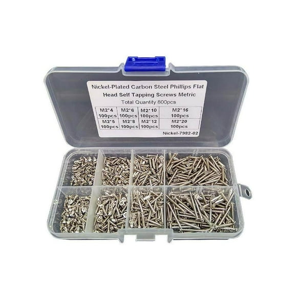 800pcs Countersunk Head Self Tapping Screws Thread Nail Screw Assortment Kit
