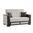thumbnail image 2 of Ottomanson 63" Convertible Loveseat Sleeper with Storage, Modern Chenille Sofa for Small Spaces, Cream, 2 of 7