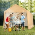 thumbnail image 4 of Gymax 9x17 ft Heavy Duty Carport Canopy PE Car Tent Steel Outdoor Garage Shelter, 4 of 10