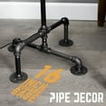 thumbnail image 6 of PIPE DECOR Industrial Floor Lamp Vintage Rustic Design Dimmable Standing Dark Grey Lamp with Base, 6 of 9