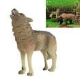 thumbnail image 2 of Modèle de Loup Réaliste Solide Adorable Figurine d'Animal Ornement Ornement Décoration d'Animaux pour la Maison Jouet Artisanat, 2 of 8