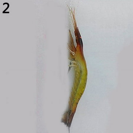 Lifetechs 1 Pcs 75mm Soft Plastic Lifelike Simulation Shrimp Glow in The Dark Fishing Lure