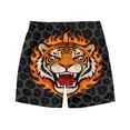 thumbnail image 4 of successthop Beach Shorts for Men Big Mens Animals Print Drawstring Knee Length Pant Elastic Waist Shorts with Pockets, 4 of 9