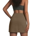 thumbnail image 7 of Ymauqau Women's Cotton Linen Skorts High Waisted Side Split Athletic Casual Tennis Skirts with Shorts Mini Workout Skorts, 7 of 7