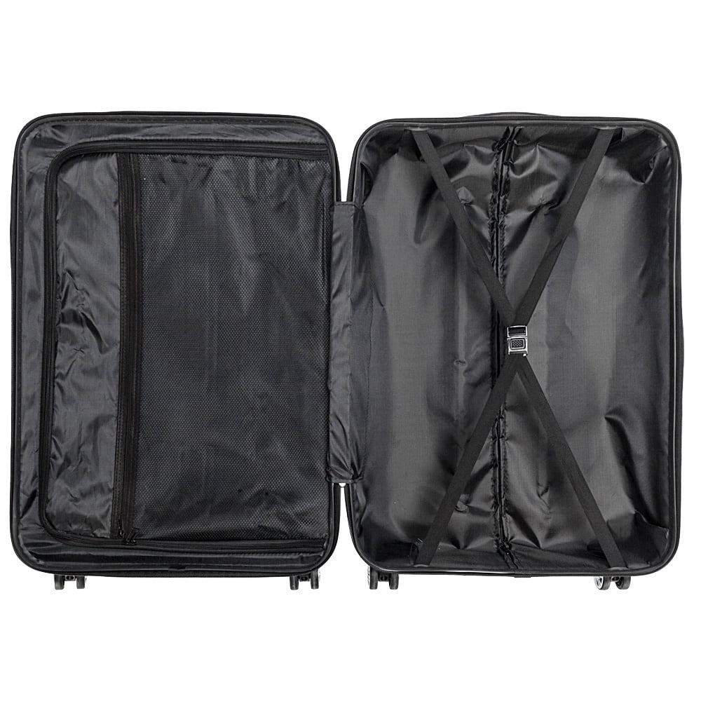 Tcbosik 3 Piece Set Traveling Luggage with Spinner Wheels, Multifunctional Expandable Checked Suitcase Set for Travel Business, 20"/24"/28", Blue