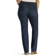Lee Womens Plus Instantly Slims Relaxed Fit Straight Leg Jean, Available in Regular, Long, Short Inseams