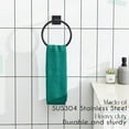 thumbnail image 3 of KOKOSIRI Towel Ring Matte Black Bath Towel Hanger Bathroom Hardware Hand Towels Holder Rack Wall Mounted Stainless Steel, B3010BK, 3 of 7
