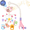 Pink, variant on YUANAO Baby Crib Mobile Toys with Music and Lights, Mobiles for Cribs, Baby Mobile Arm Toys Hanging for Girls, Boys, Bassinets Nursery Musical Portable Mobile Clip On(Blue)