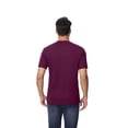 thumbnail image 4 of JERZEES Dri-Power Short Sleeve T-Shirt for Men, Rib Collar Casual Maroon Tee, 6 Pack, XL, 4 of 5