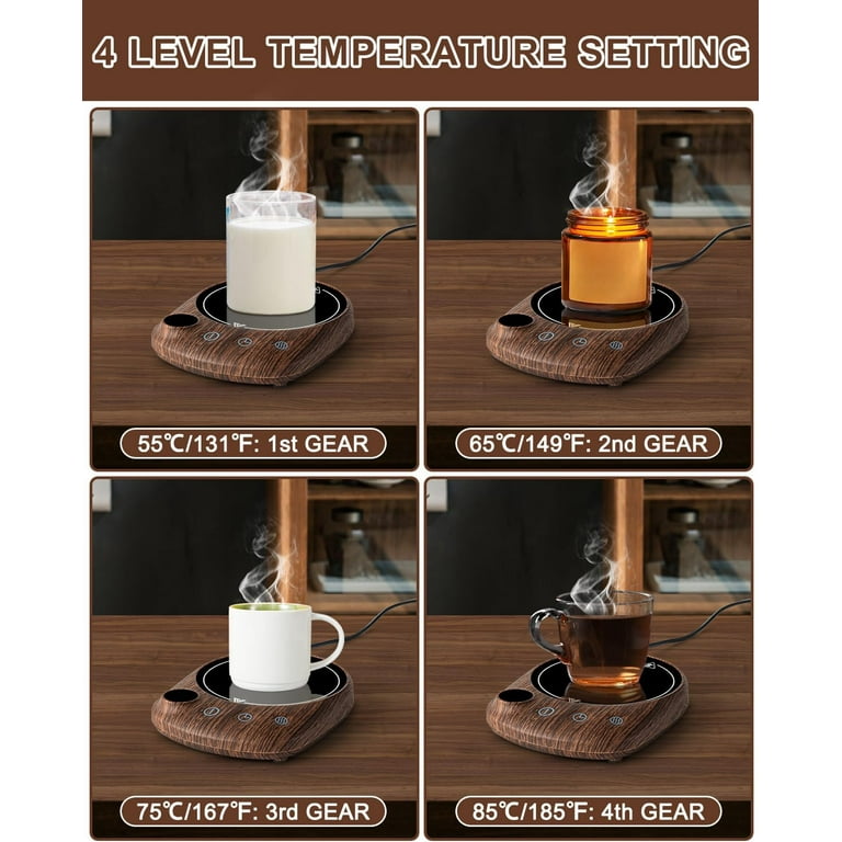 MYMULIKE Mug Warmer, Coffee Mug Warmer for Desk with 4 Temperature Settings  (55/65/75/85), Cup Warmer with 8 Hour Auto Shut Off, Smart Beverage &  ...