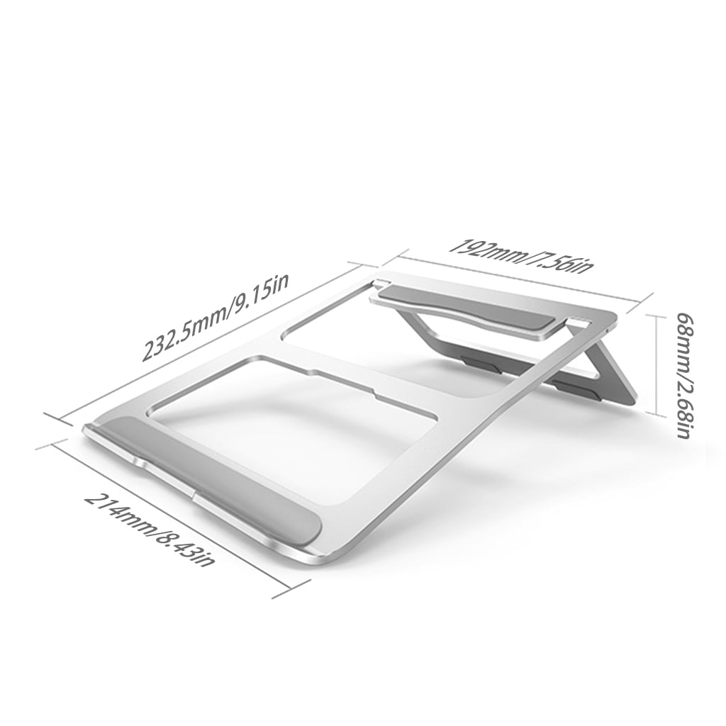WINDLAND Ergonomic Angel Adjustable Computer Stand Lightweight Aluminum Laptop Holder for w/Heat-Vent to Elevate Laptop 12-15.6"