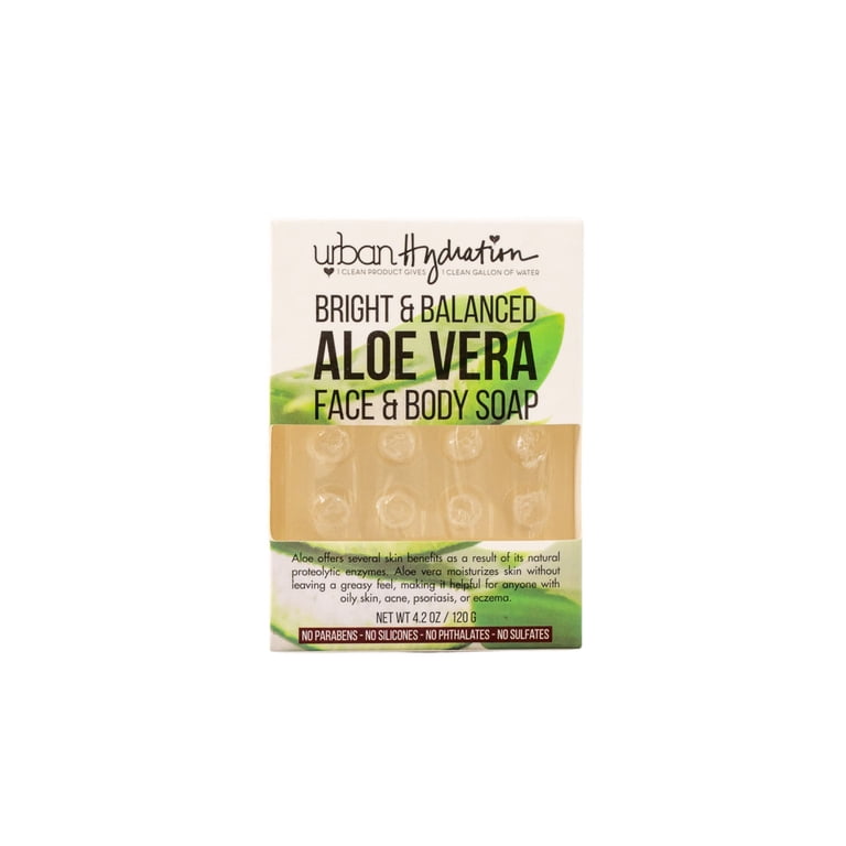 Urban Hydration Aloe Vera Leaf Bar Soap, Bright & Balanced, Massaging for  Face & Body, 4.2 oz - Walmart.com