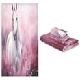 thumbnail image 7 of Coolnut White Horse Pink Towels Absorbent Bath Towels Set Soft & Comfortable Towel Set for Home Hotel Decor, 3 Piece Washcloth Gift, 7 of 7