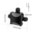 thumbnail image 2 of Caja de conexiones IP68 de 4 piezas, conector impermeable de 3 vías, conectores de caja eléctrica para exteriores, caja de conexión eléctrica impermeable - ? 5,5 mm-10,2 mm/negro, 2 of 5