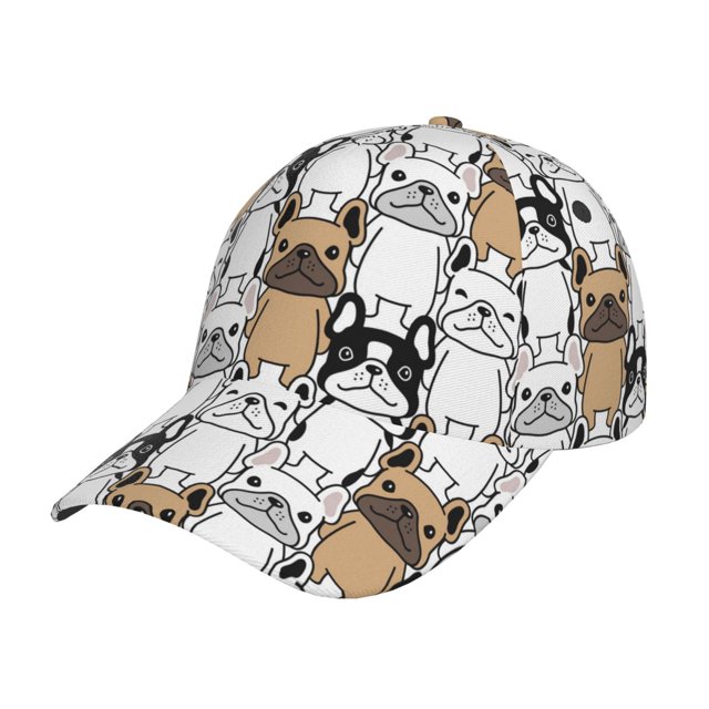 Fotbe French Bulldog 2 Gorro Clásico de Béisbol, Gorra Ajustable con Broche Snapback, Gorro de Exterior de Algodón Suave