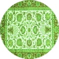 thumbnail image 1 of Ahgly Company Indoor Round Abstract Green Modern Area Rugs, 3' Round, 1 of 4