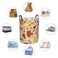 thumbnail image 3 of DouZhe Waterproof Collapsible Large Laundry Baskets, Autumn Leaves Prints Circular Hamper with Handles, 3 of 6