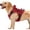 Red, variant on Black Large Dog Harness, Tear-Resistant Reflective Adjustable Vest, Suitable for Large Dogs
