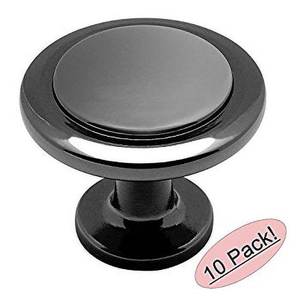 Cosmas 5560BN Black Nickel Cabinet Hardware Round Knob - 1-1/4" Diameter - 10 Pack