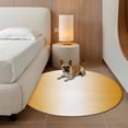 thumbnail image 3 of Orange Ombre Large Round Rug 8 FT, Non Slip Living Room Area Carpet, Orange White Gradient Modern Abstract Art Washable Soft Circle Rug Non-Shedding Floor Carpet for Bedroom Office Dining Room, 3 of 9