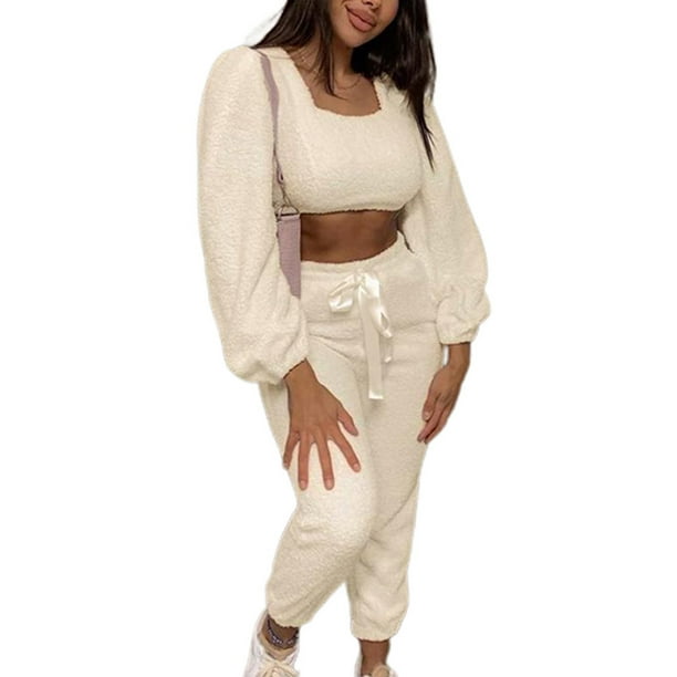 fluffy tracksuit set