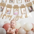 JOYMEMO Royal Prince 1st Birthday Photo Banner, 1-12 Italy