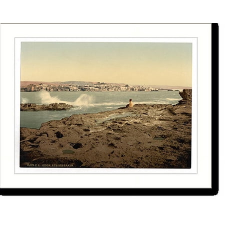 Historic Print, General view Sidon Holy Land (i.e. Lebanon), 16" x 20"