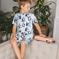 thumbnail image 4 of Balery Playful Penguins and Snowmen Conjunto de Pijama Infantil de Manga Corta con Estampado – Ropa de Dormir de Algodón Suave-4X-Large, 4 of 6