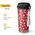 thumbnail image 4 of Christmas 18oz Double Drinking Coffee Mug – Vacuum Insulated Stainless Steel Travel Cup with Leakproof Lid, 316 Steel Thermos Tumbler for Hot & Cold Beverages, 4 of 7